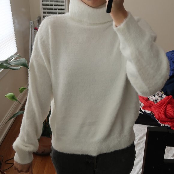Fluffy Turtleneck Sweater | Poshmark